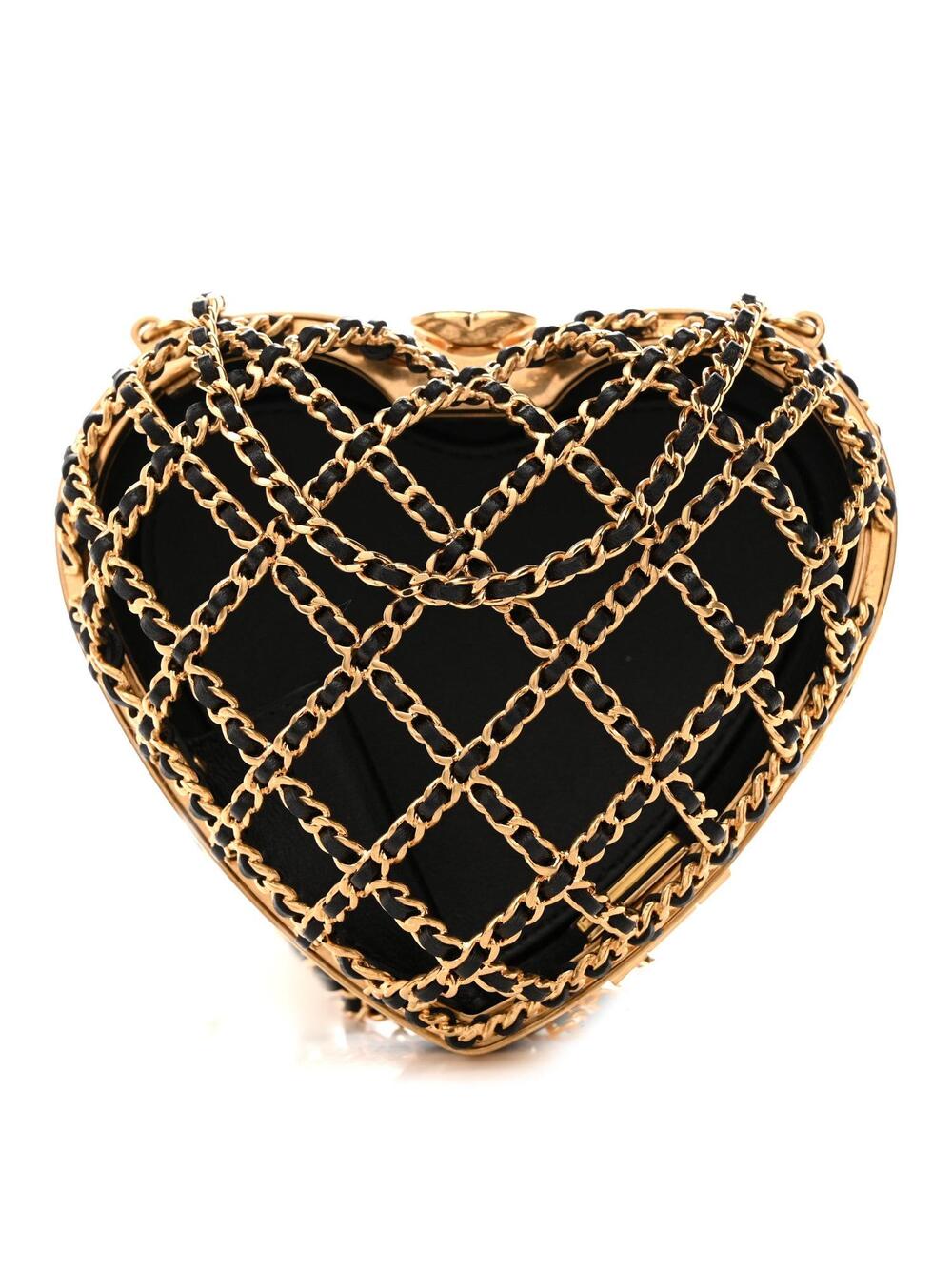 Chanel Metal Lambskin Quilted Cc Heart #267526C74B